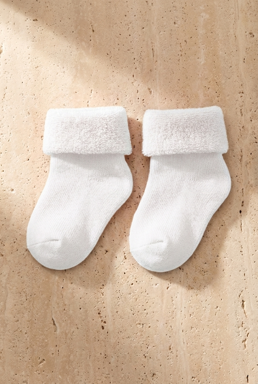 4Pck Baby Towel Socket Socks Multıcolored
