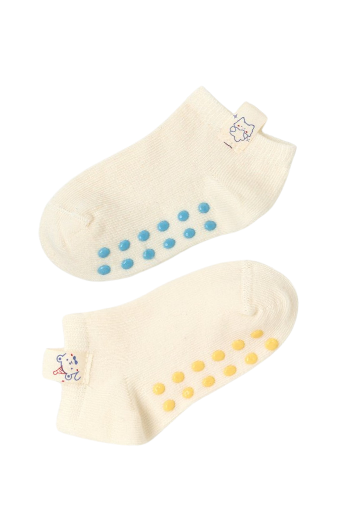 Bebek Aksesuarlı 2'li Step Çorap Ekru