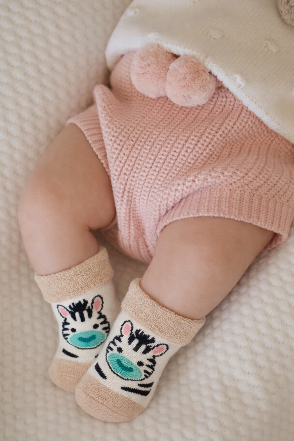 Bebek Hayvan Desenli Havlu Soket Çorap
