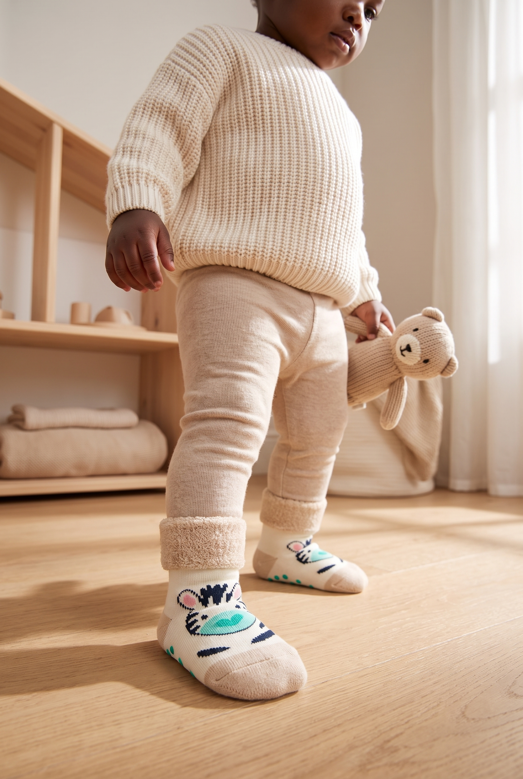 Baby Animal Patterned Towel Socket Socks