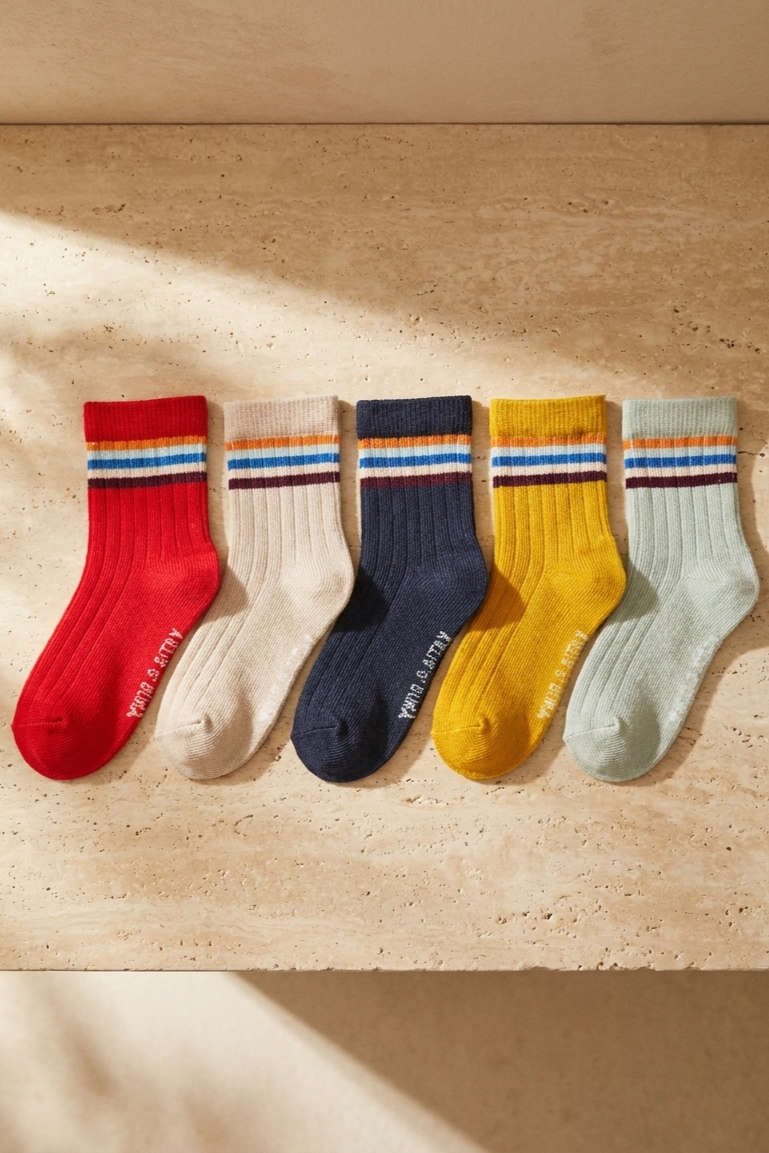 Baby Striped 5 Pack Socket Socks Multi Color