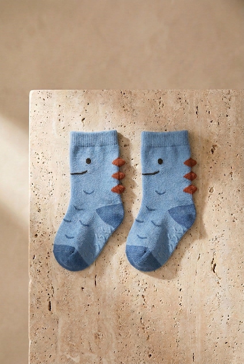 Baby Cute Monster Patterned 3-Pack Ankle Socks