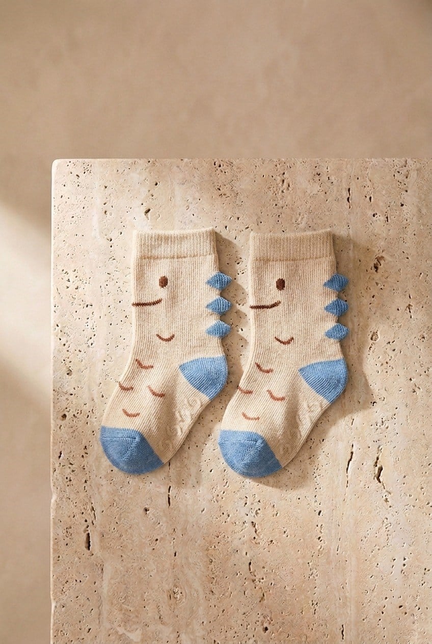Baby Cute Monster Patterned 3-Pack Ankle Socks