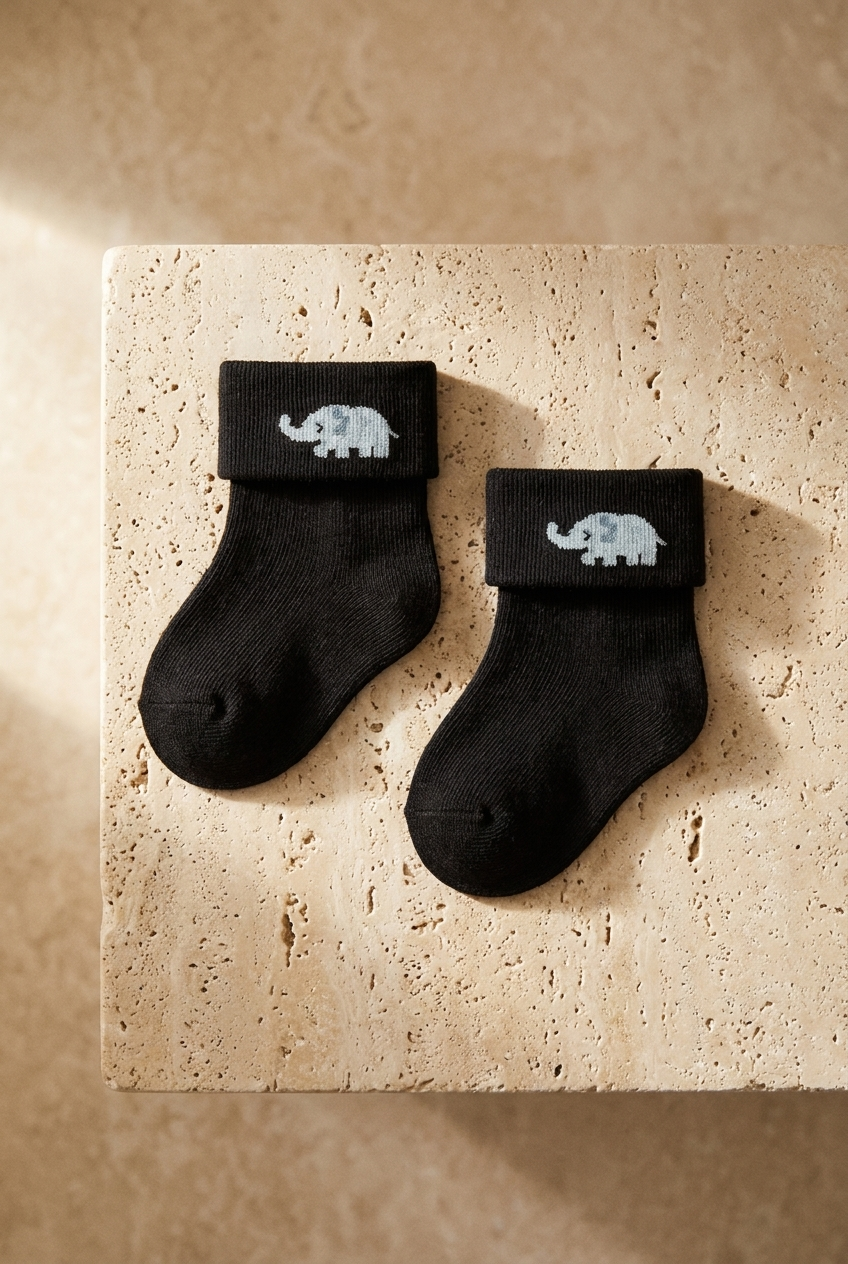 Baby Cute Animal Pattern 3-Piece Towel Sock Set