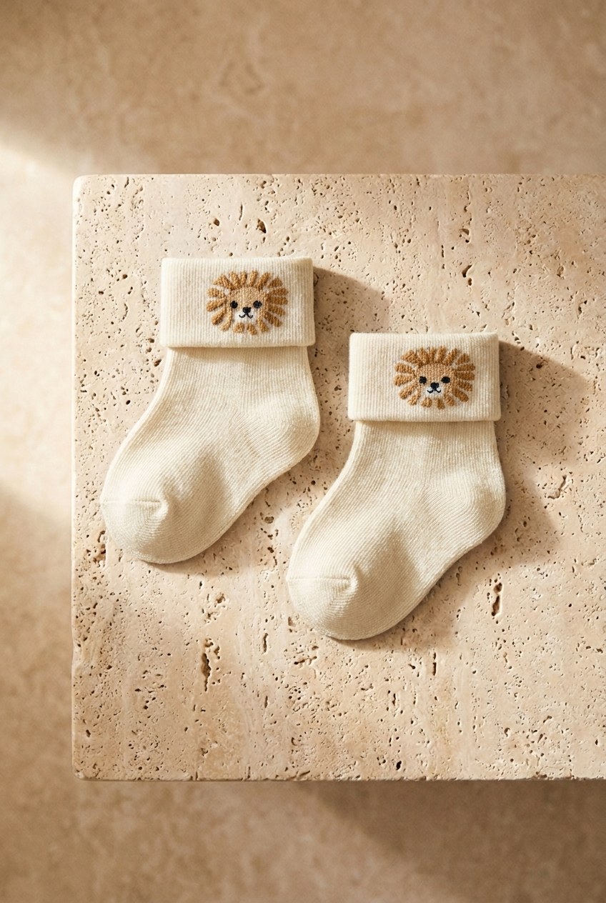 Baby Cute Animal Pattern 3-Piece Towel Sock Set