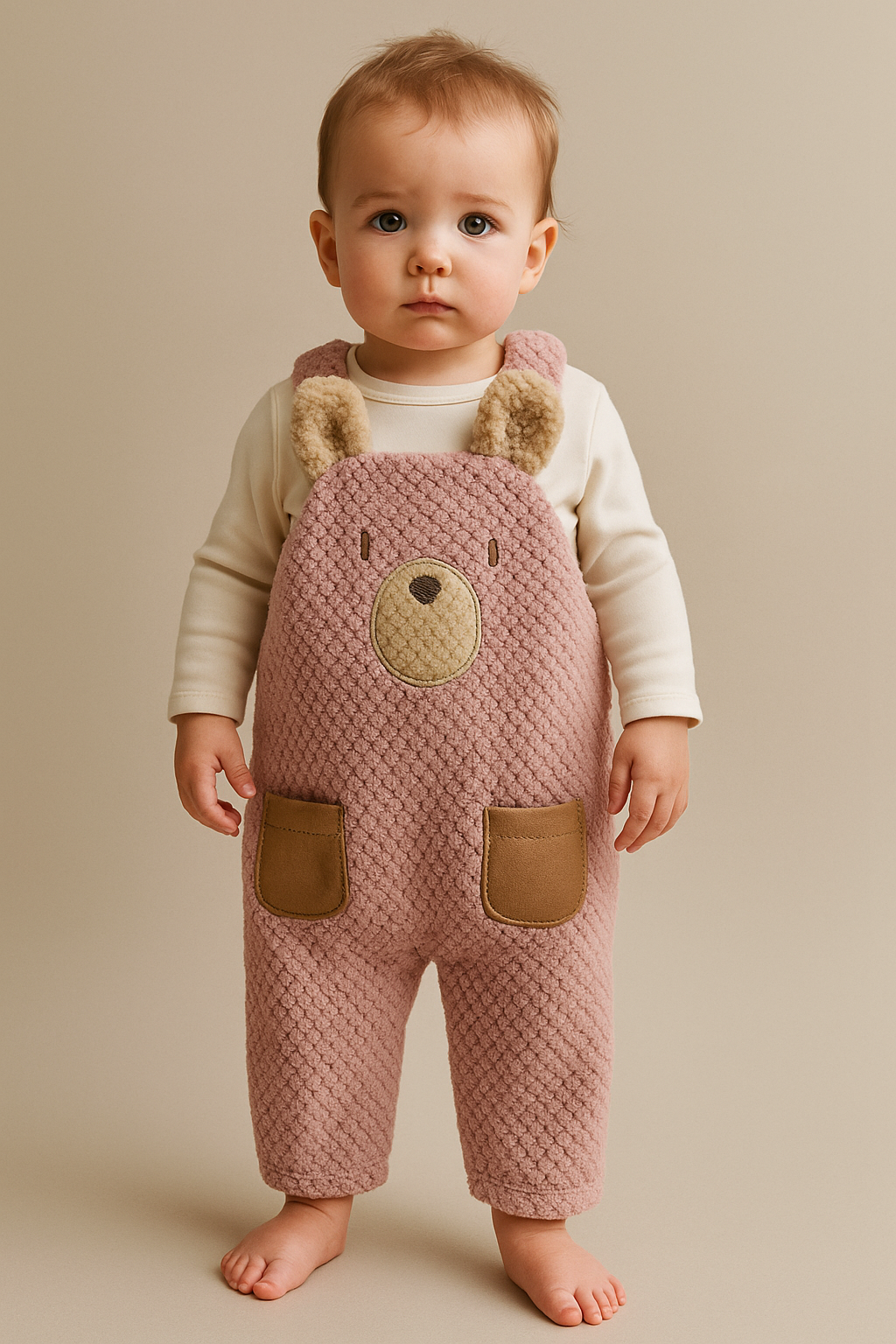 Bebek Teddy Desenli Tulum Lila