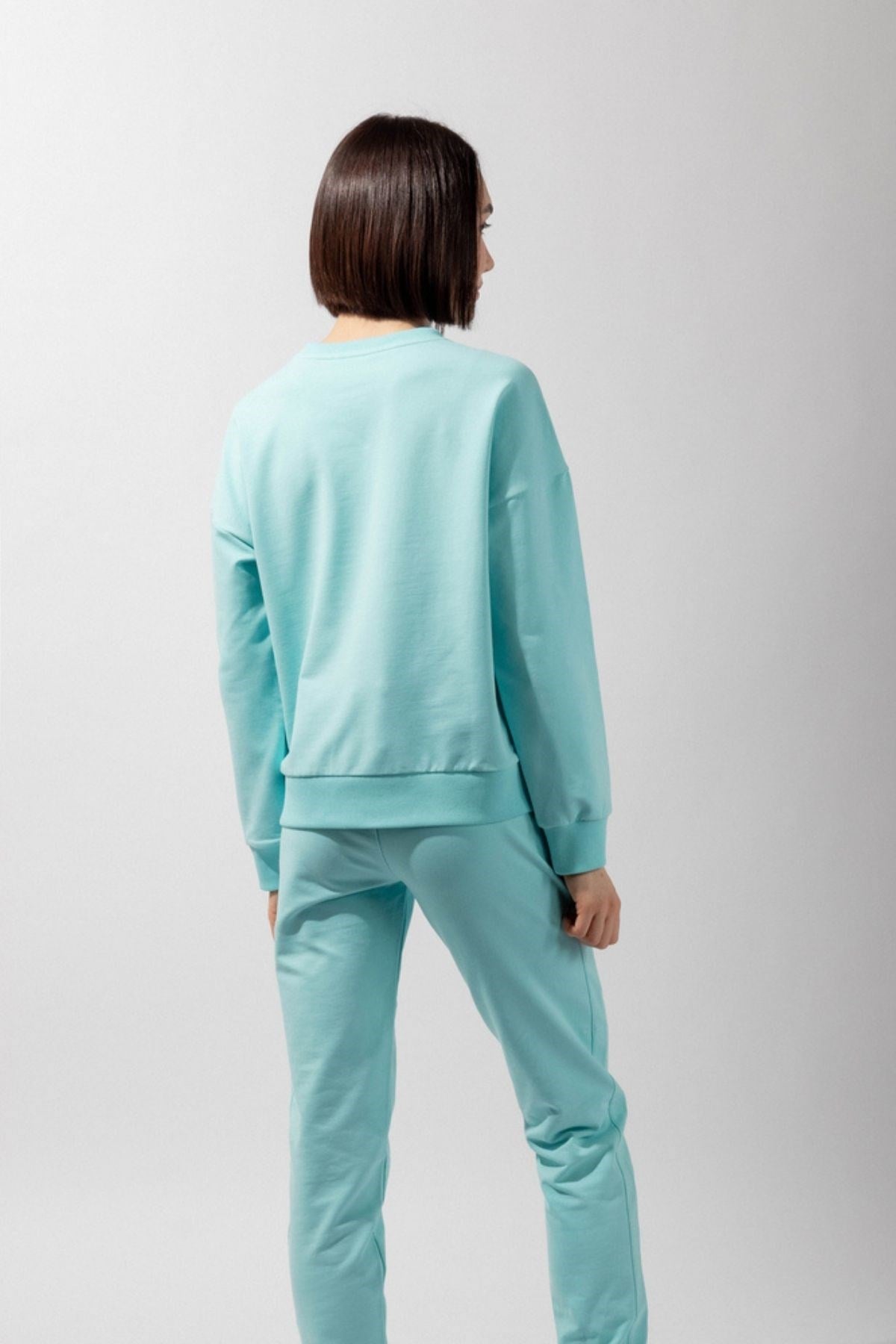 Blue College Kadın Sweatshirt-AQUA