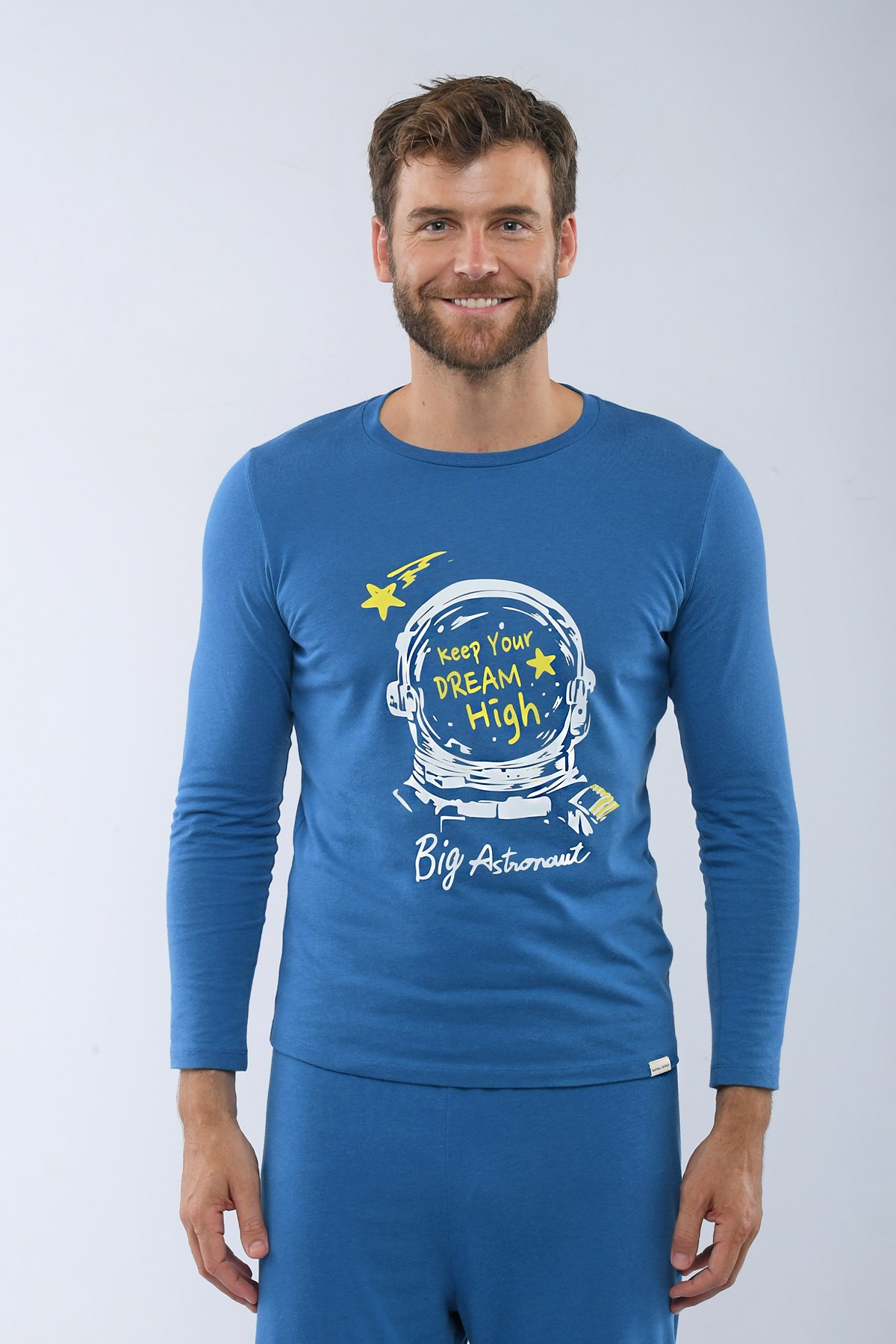 Blue Space Erkek Pijama Takımı MAVİ
