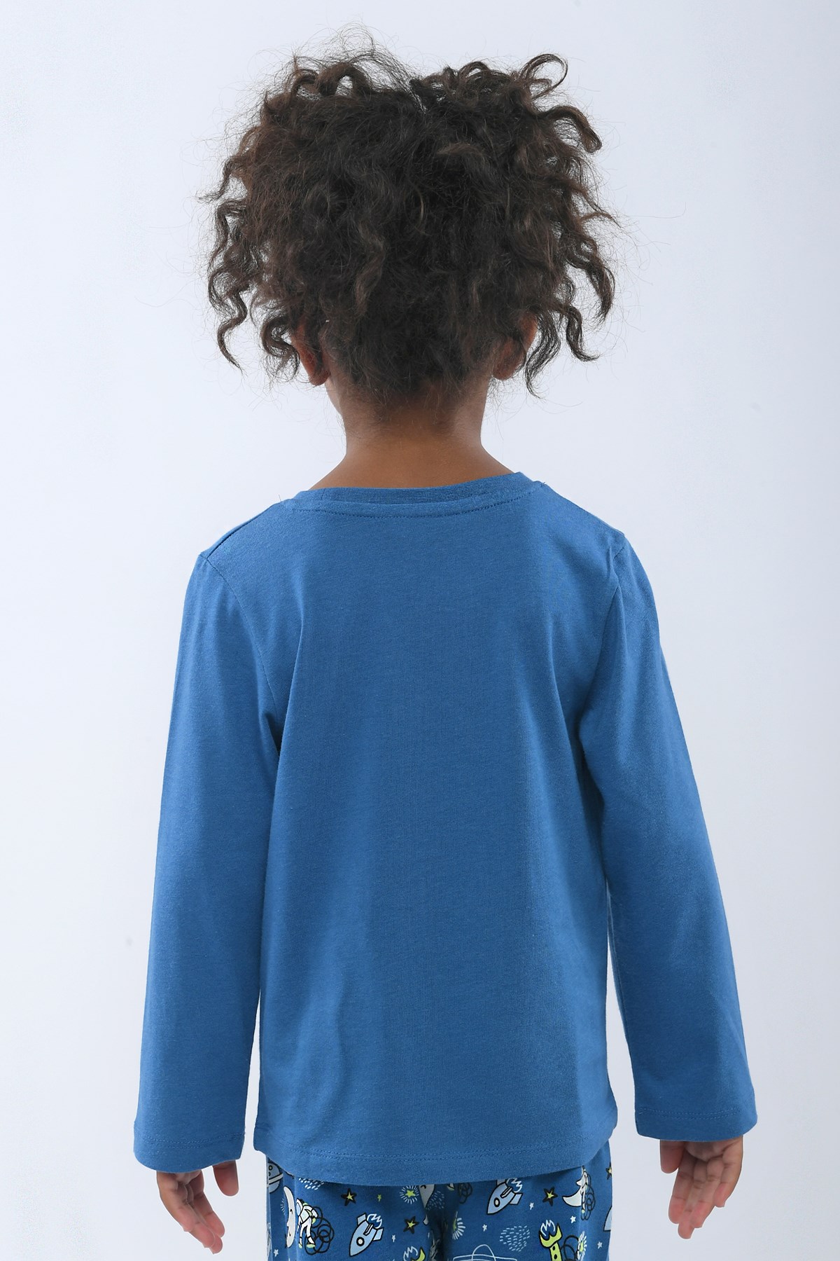 Blue Space Kız Çocuk Pijama Takımı MAVİ