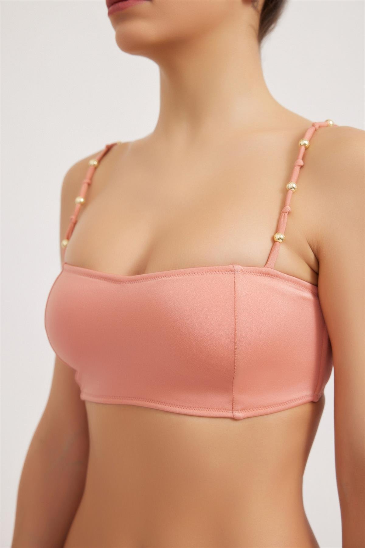 Boncuk Askı Kadın Bikini Üst TERRACOTTA
