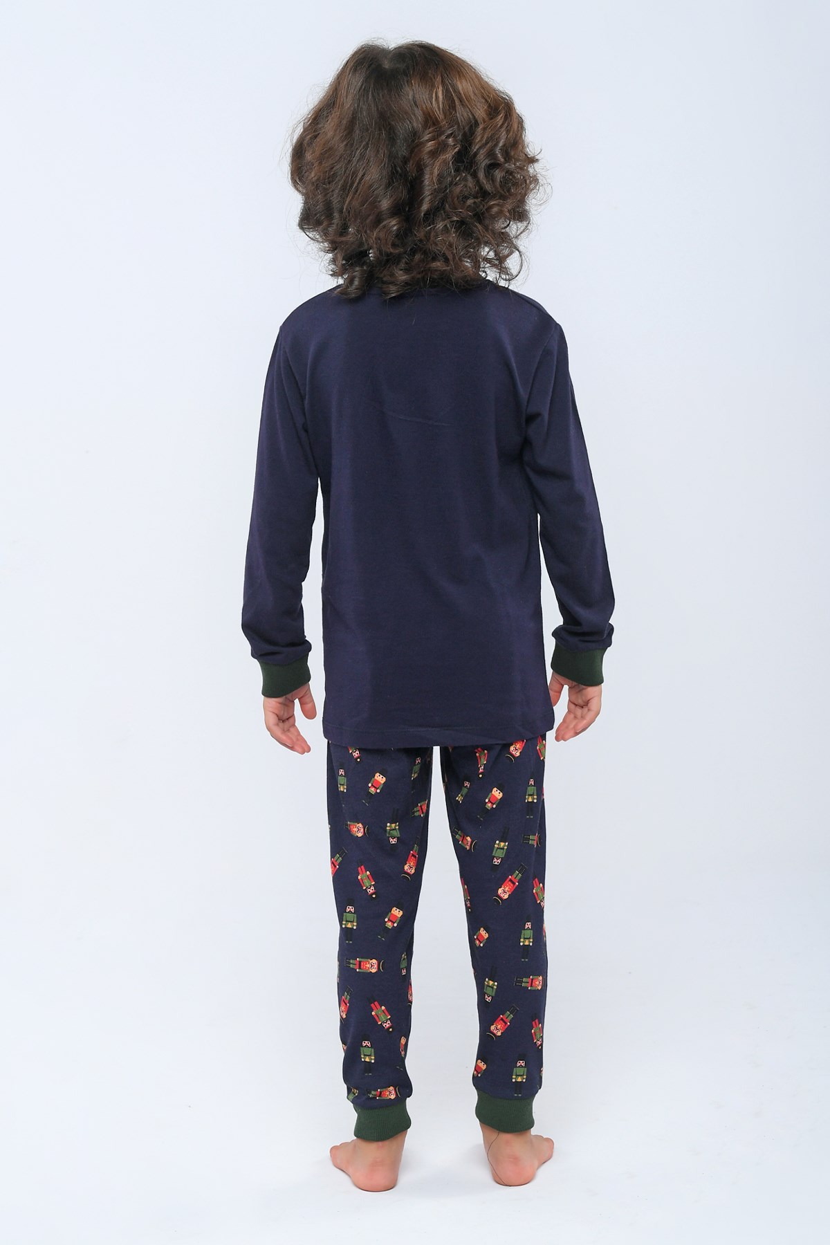 Candy Cane Erkek Çocuk Pijama Takımı Lacivert