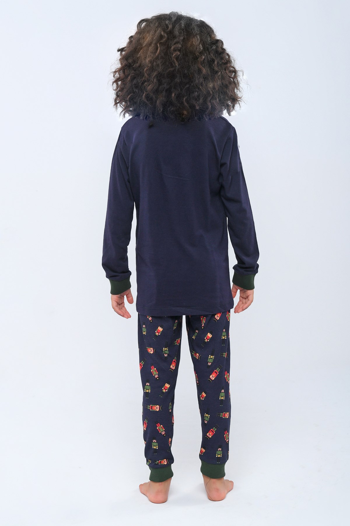 Candy Cane Kız Çocuk Pijama Takımı Lacivert