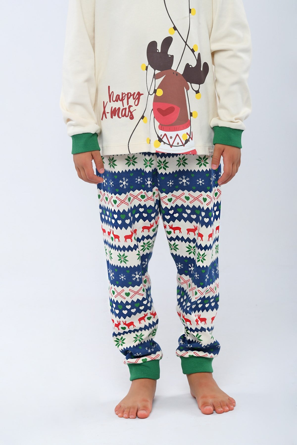 Christmas Spirit Erkek Çocuk Pijama Alt Desenli