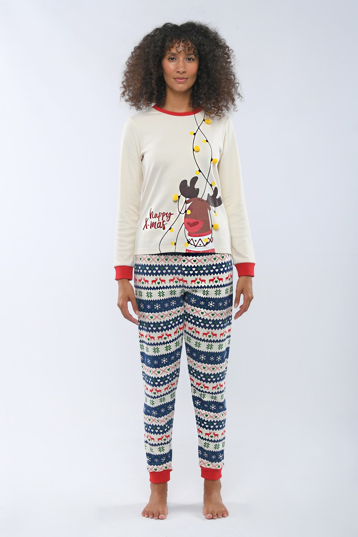 Christmas Spirit Kadın Pijama Alt Desenli