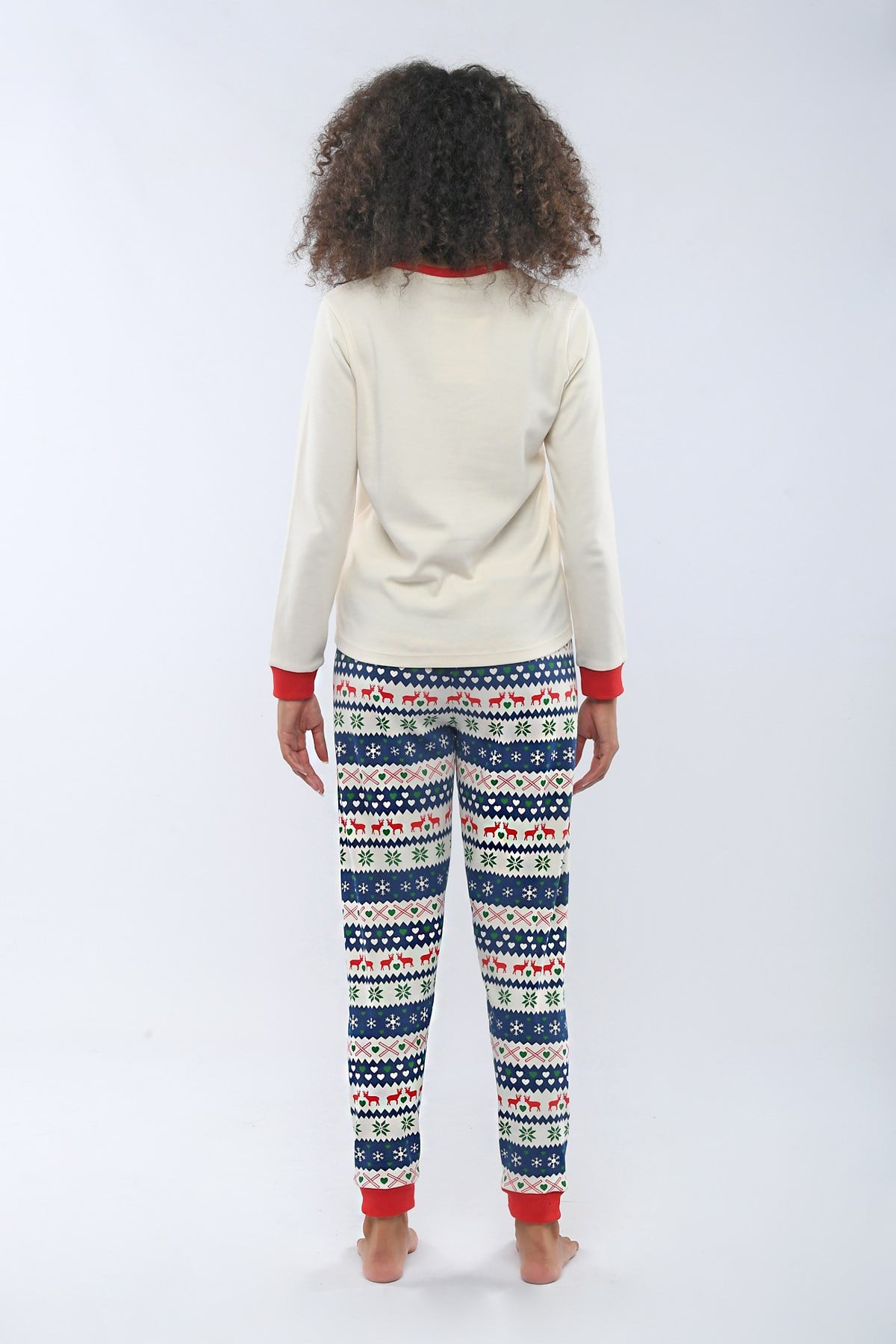 Christmas Spirit Kadın Pijama Üst Ekru