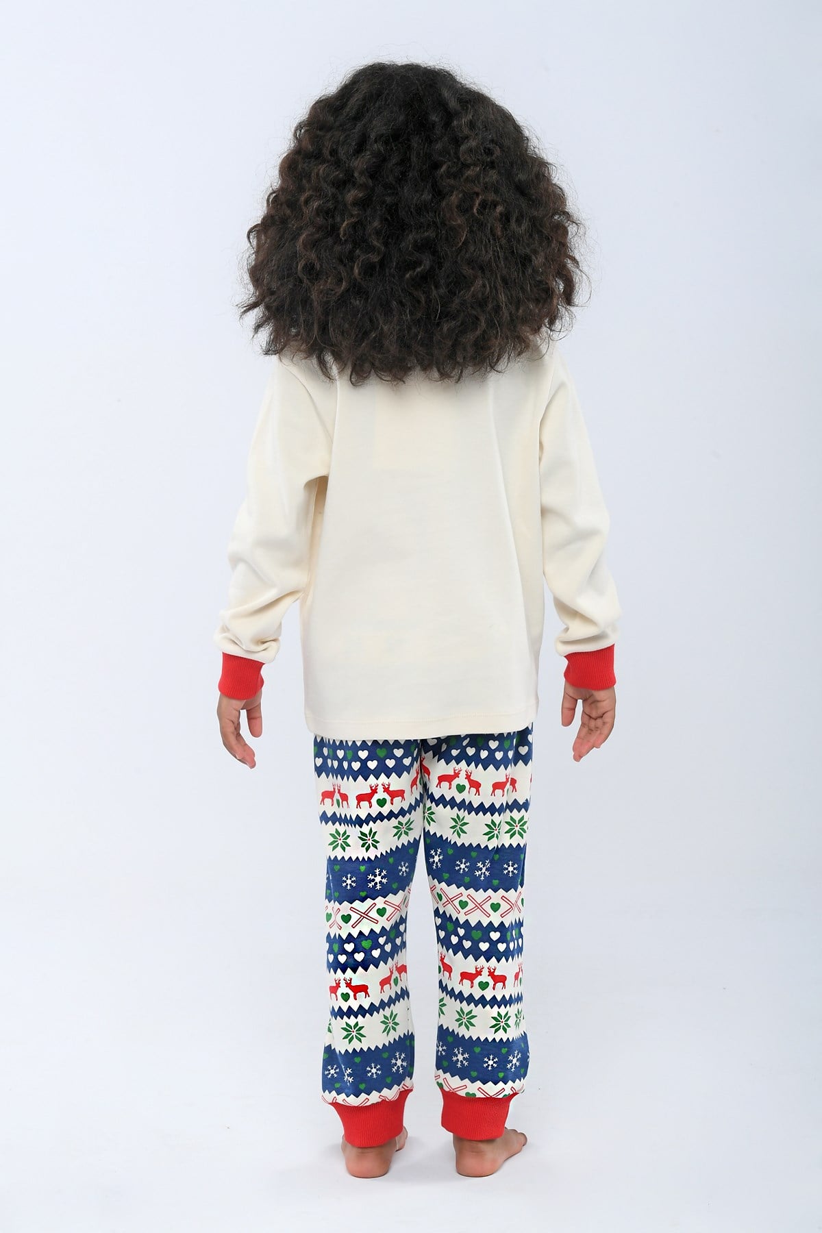 Christmas Spirit Kız Çocuk Pijama Üst Ekru