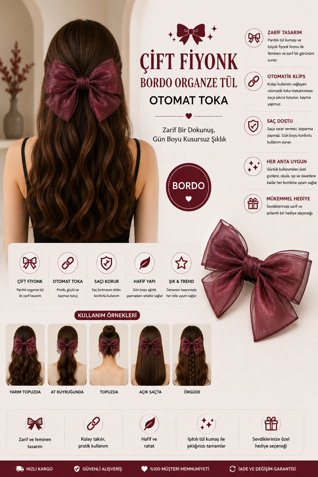 22505G2242 ÇİFT TÜL FİYONK TOKA-21103 Bordo