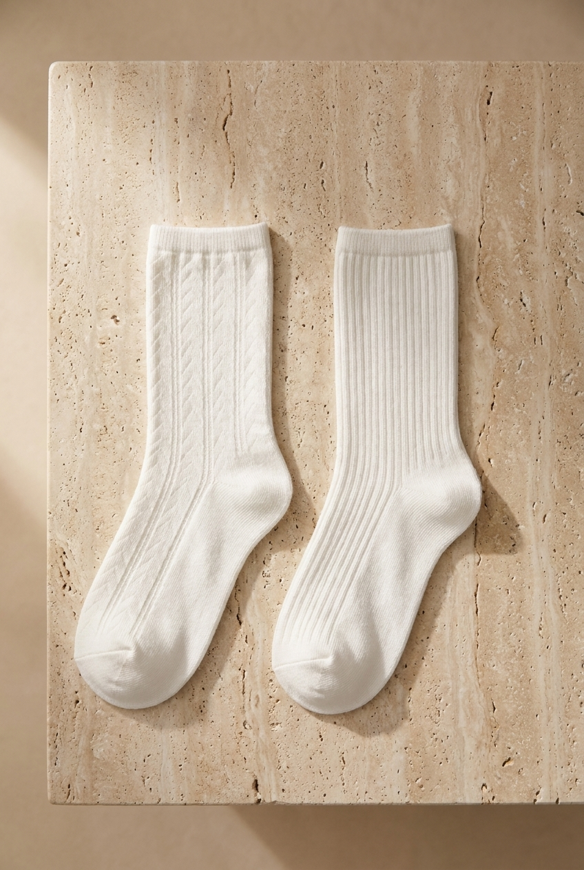 Çocuk 2 li Paket Soket Çorap Beyaz