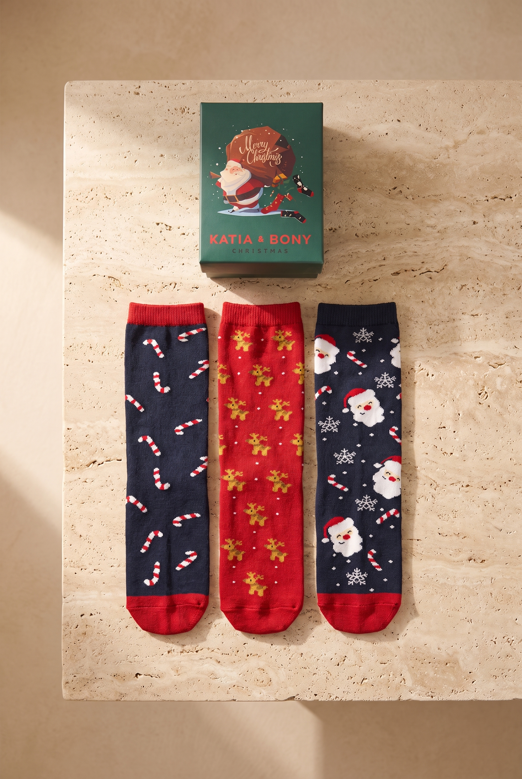 Children's 3-Piece New Year's Boxed Socket Socks