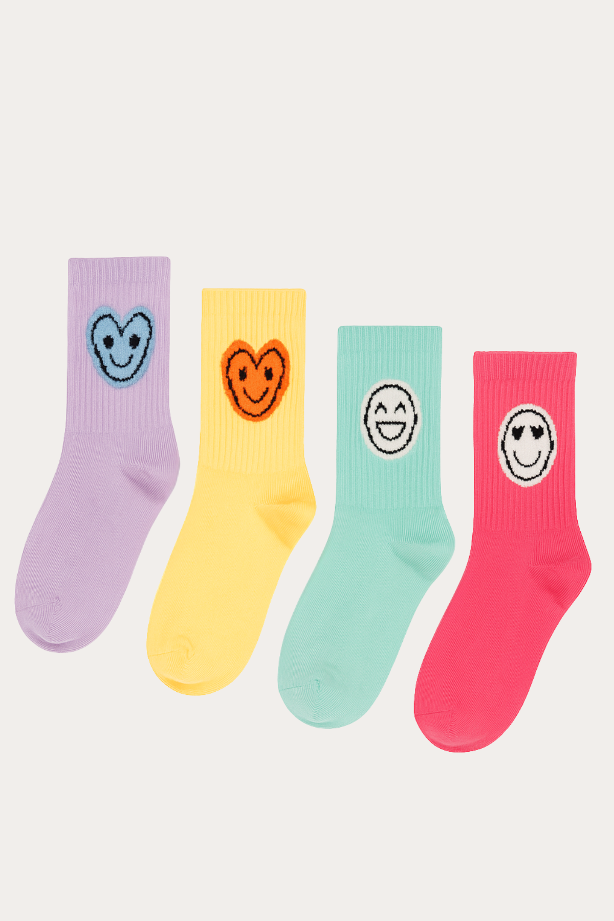 Çocuk 4'lü Gülen Yüz Emojili Soket Çorap
