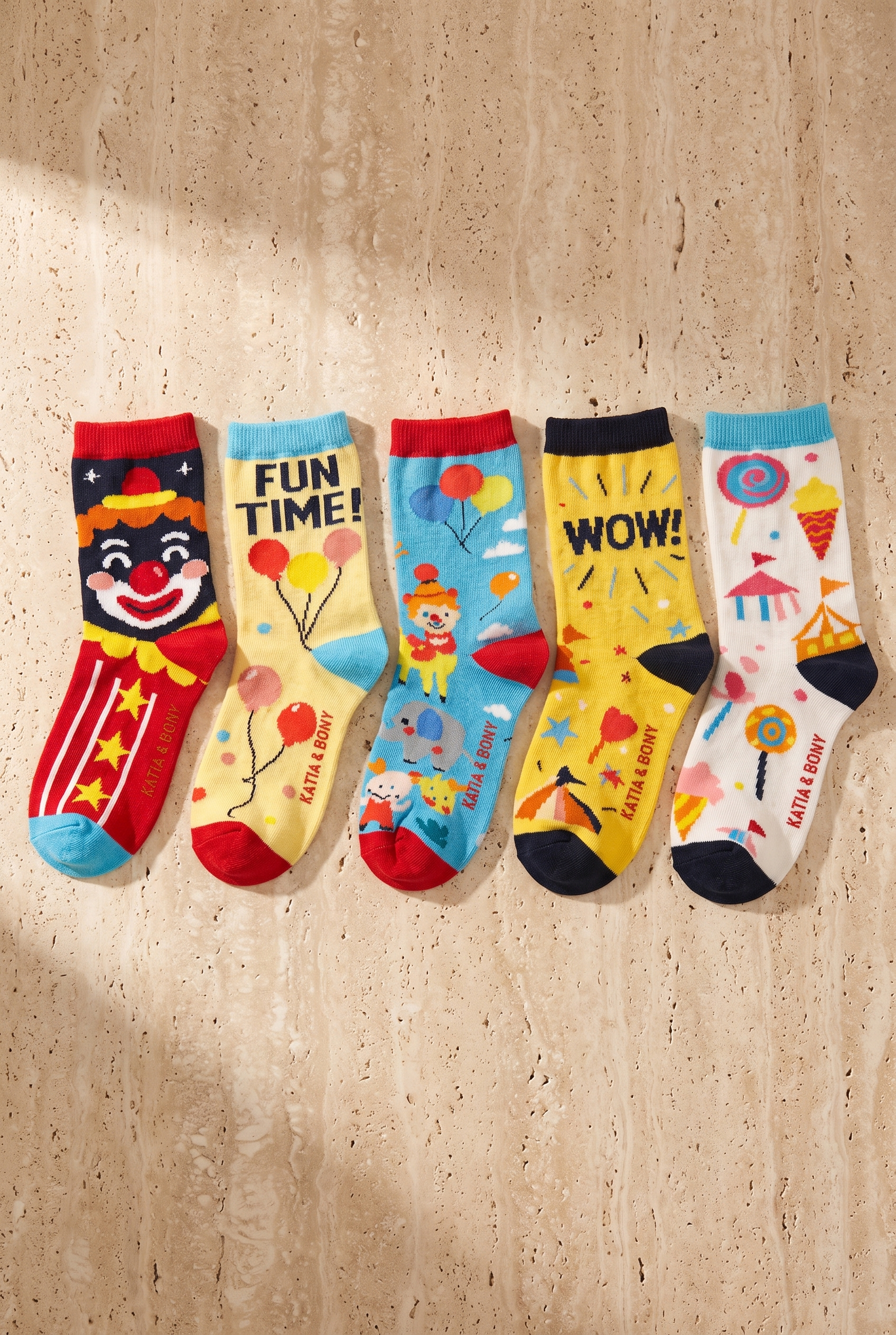 5Pck Carnıval Chıldren's Socks Patterned