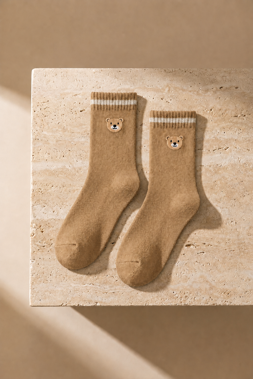 Çocuk 5'li Teddy Desenli Havlu Soket Çorap