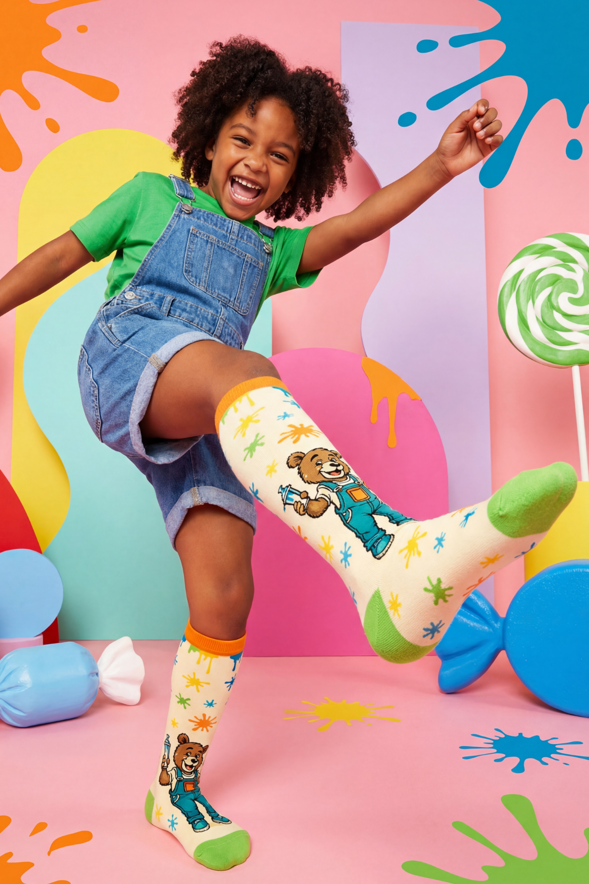 Children's Teddy Bear Knee-High Socks