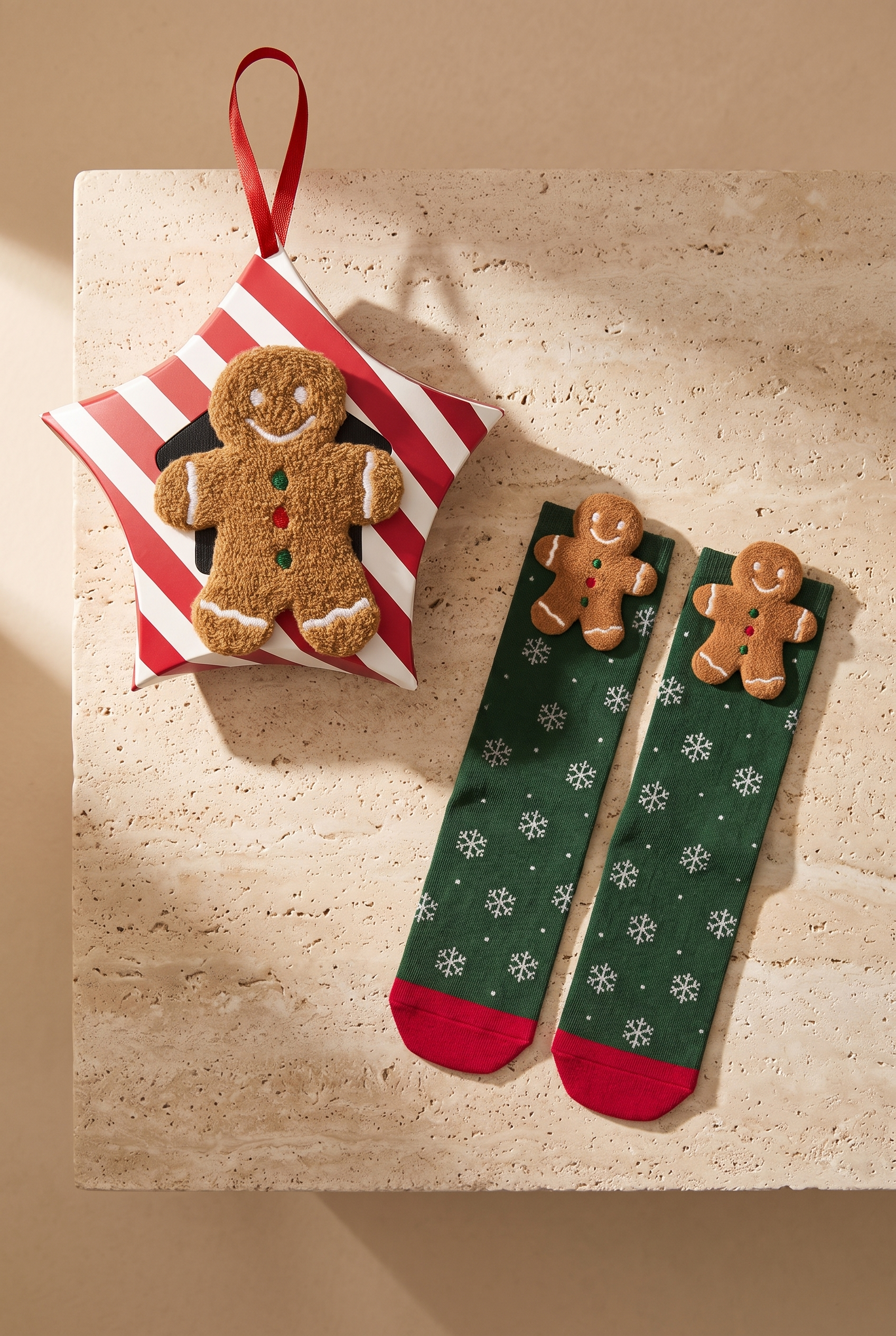 Çocuk Ginger Breadman Kutulu Yılbaşı Soket Çorap