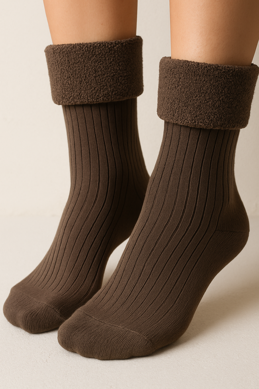 Çocuk Havlu Çorap Koyu Kahverengi