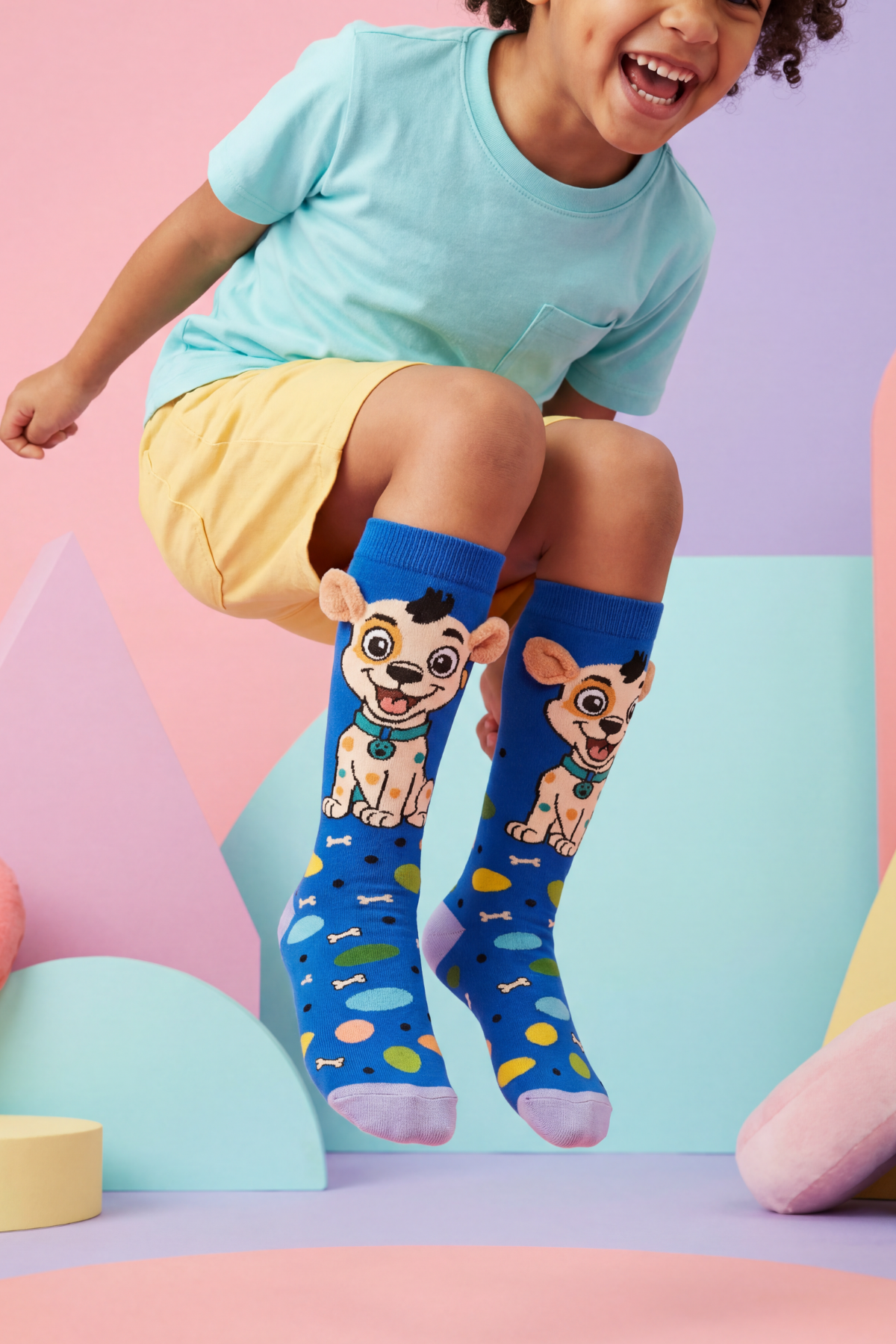 Çocuk Köpekli Kulak Aksesuarlı Dizüstü Çorap