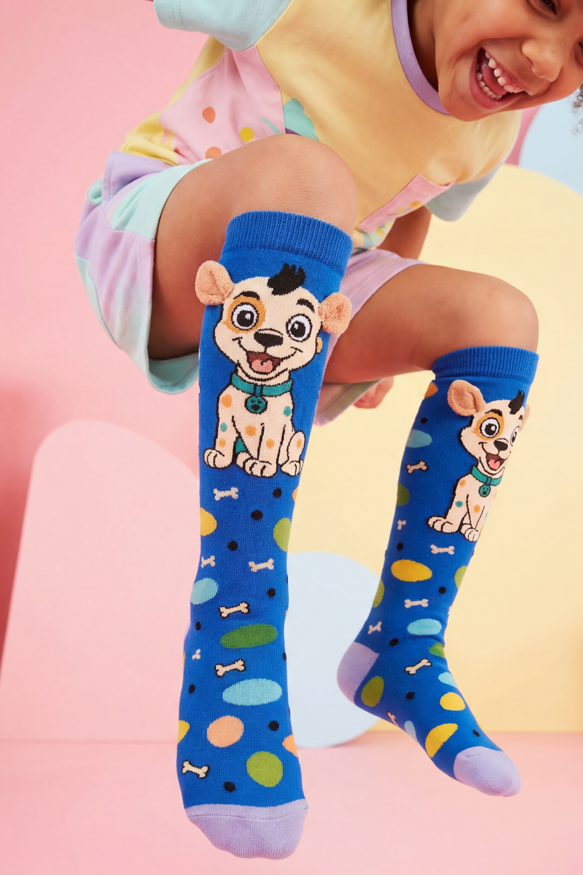 Çocuk Köpekli Kulak Aksesuarlı Dizüstü Çorap