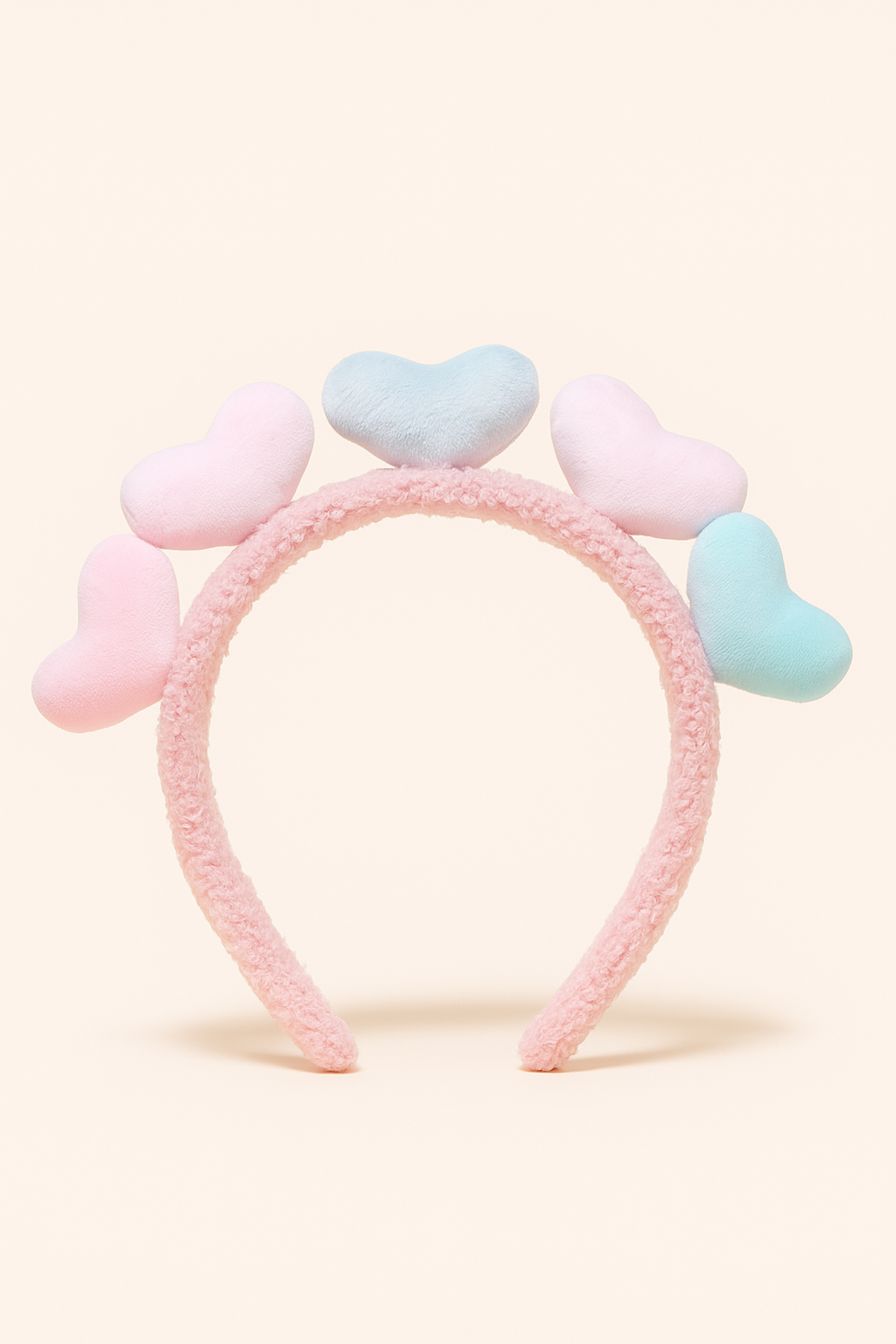 Çocuk  Küçük Kalp Aksesuarlı Taç Pembe 