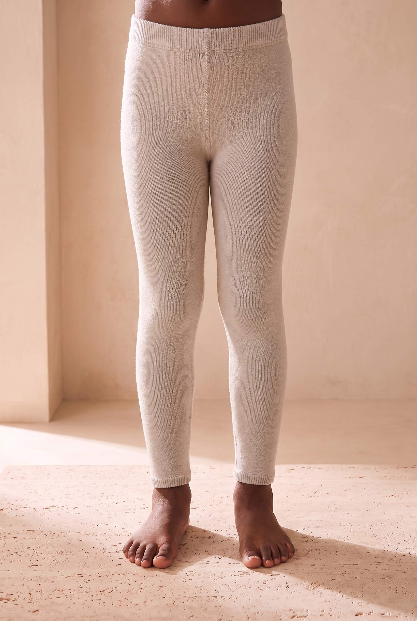 Children's Cotton Tights Beige