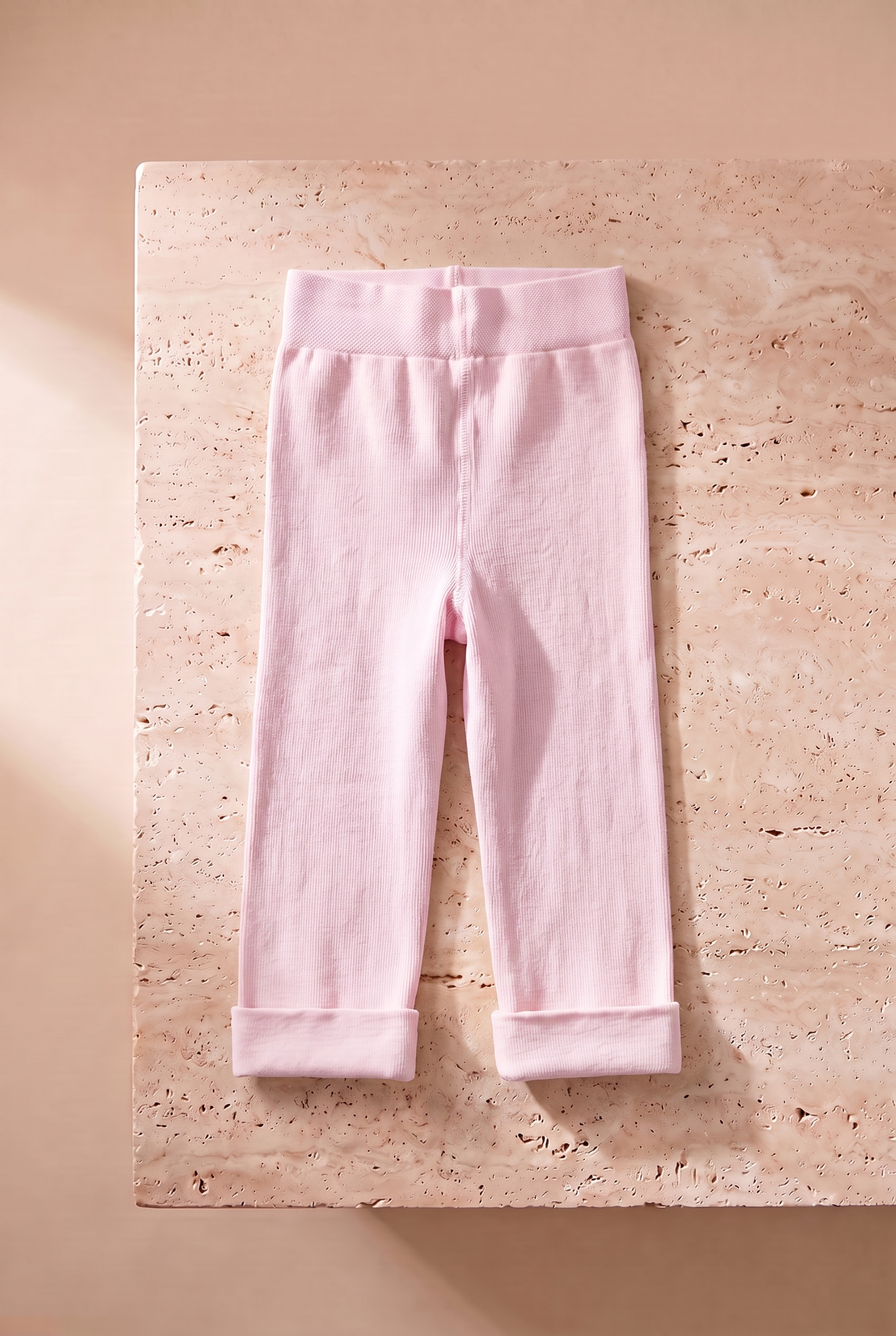 Çocuk Pamuklu Tayt Pantolon Açık Pembe