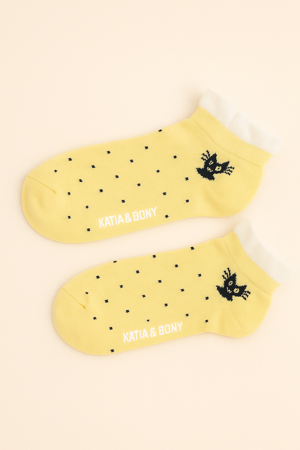 Çocuk  Puantiyeli Step Çorap Sarı