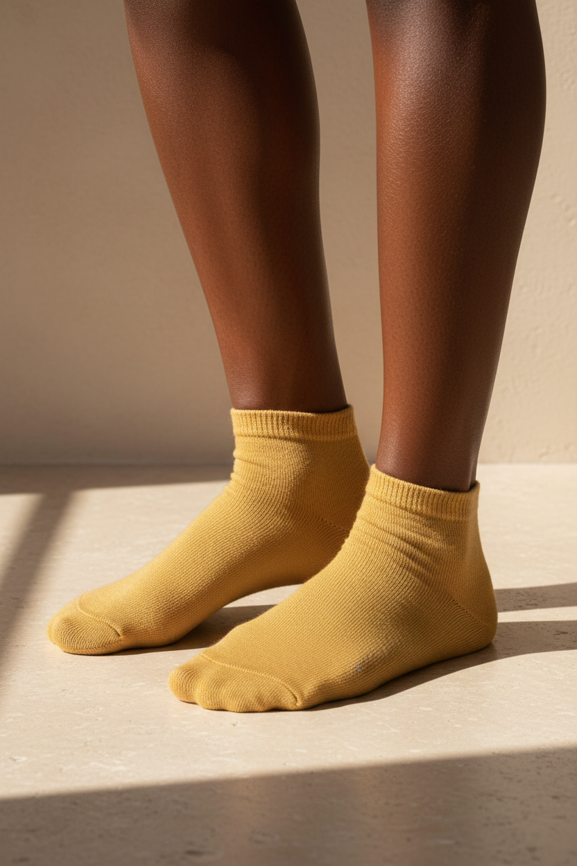 Kids Step Socks Mustard