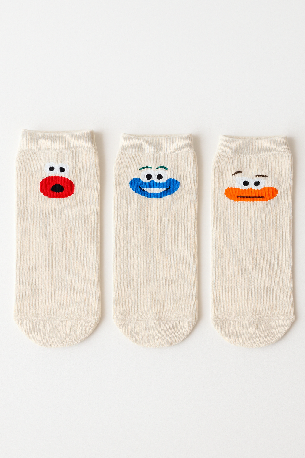 Çocuk Surat Baskılı 3'lü Soket Çorap