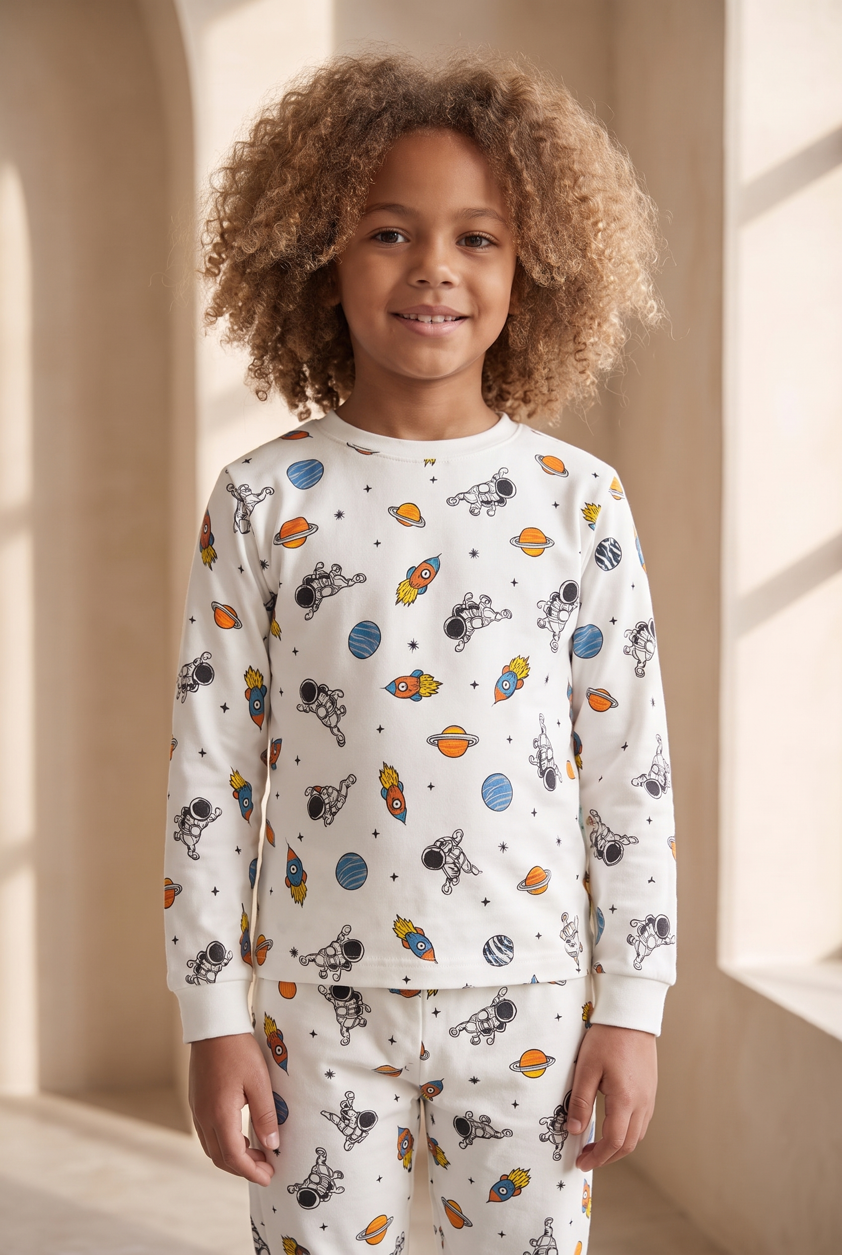 Çocuk Uzay Baskılı Pijama Takımı