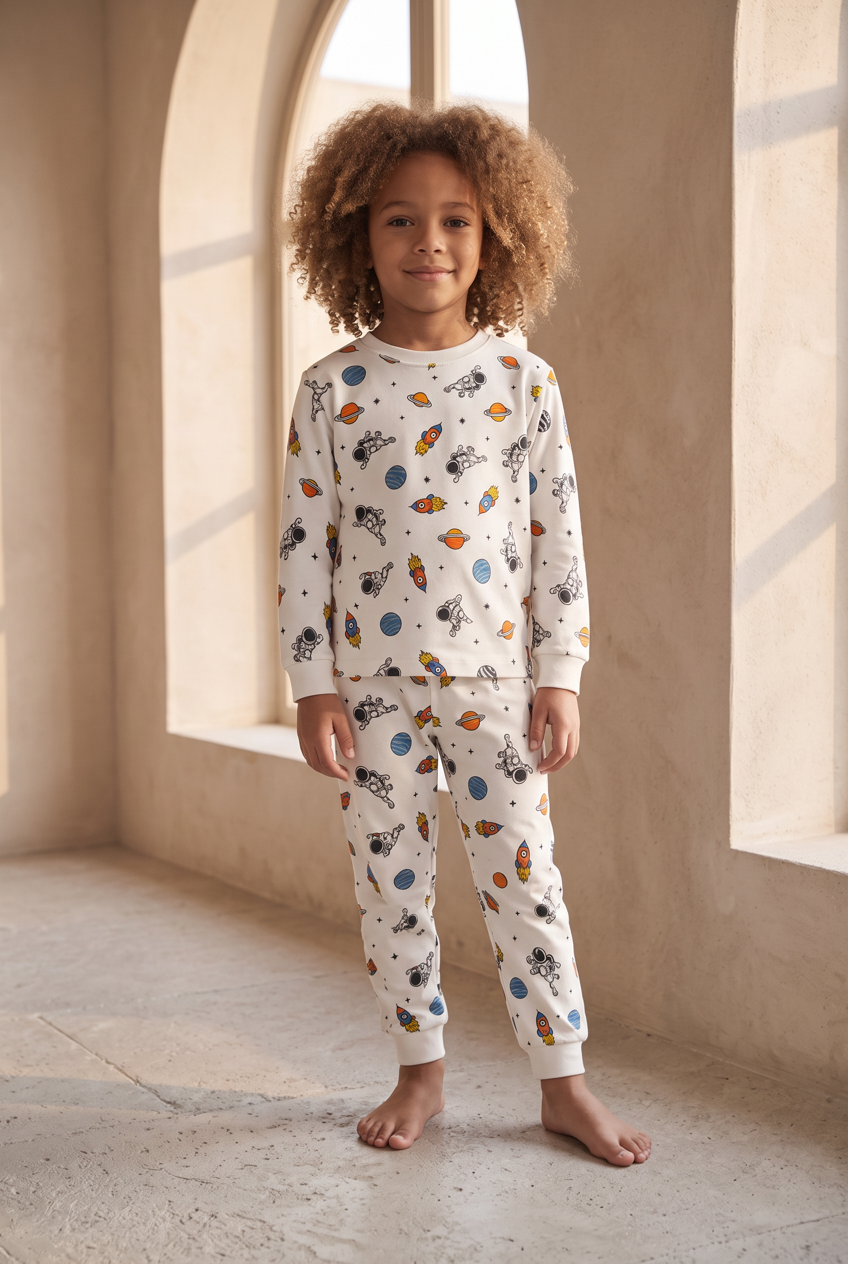Çocuk Uzay Baskılı Pijama Takımı
