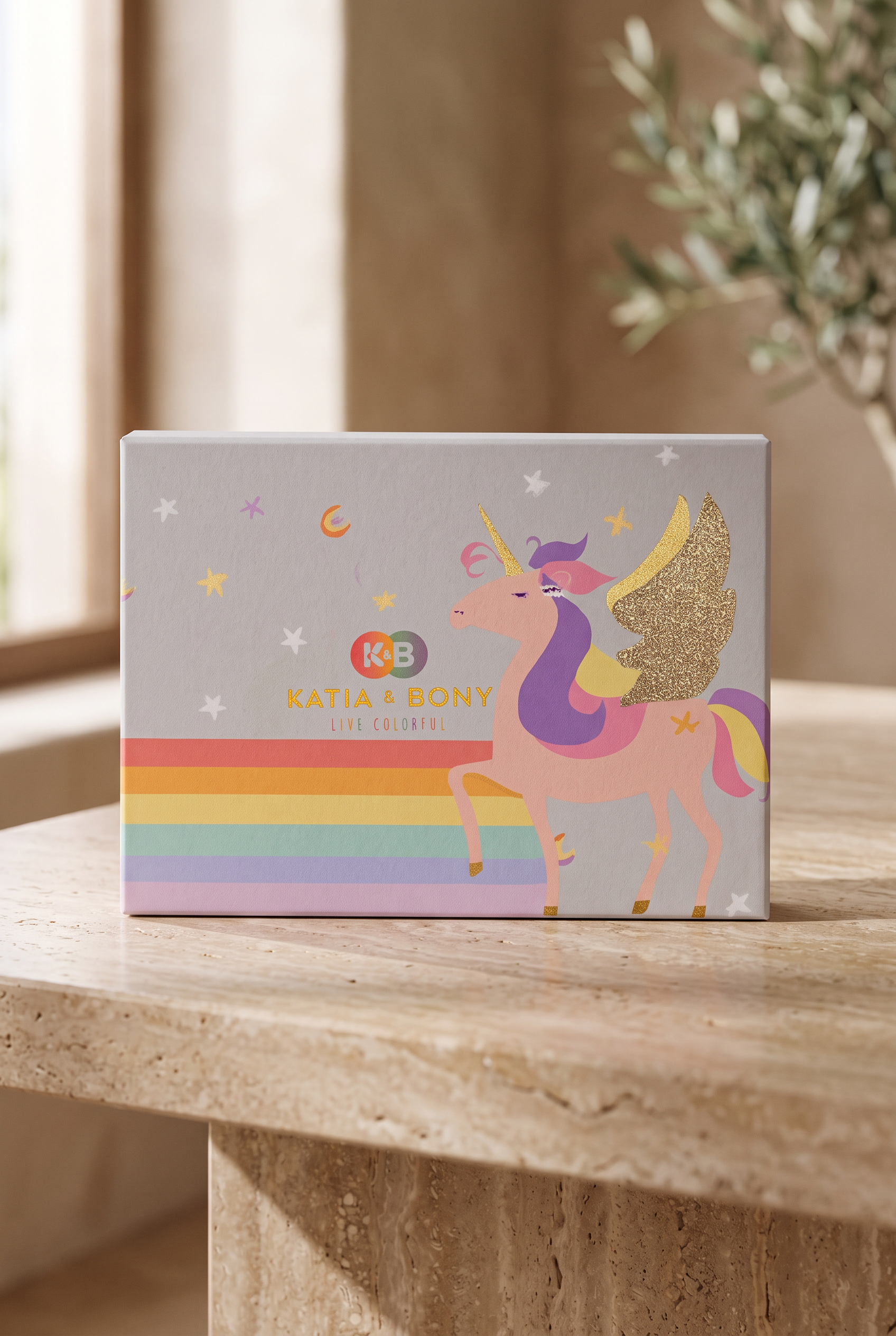 Çok Renkli Unicorn Hediye Kutusu