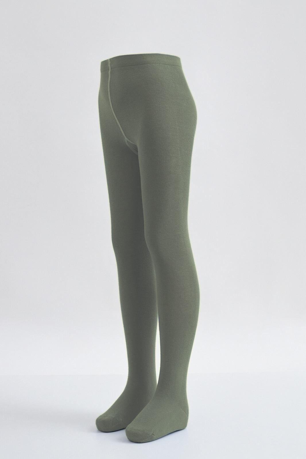 Cotton Basic Çocuk Külotlu Çorap HAKİ