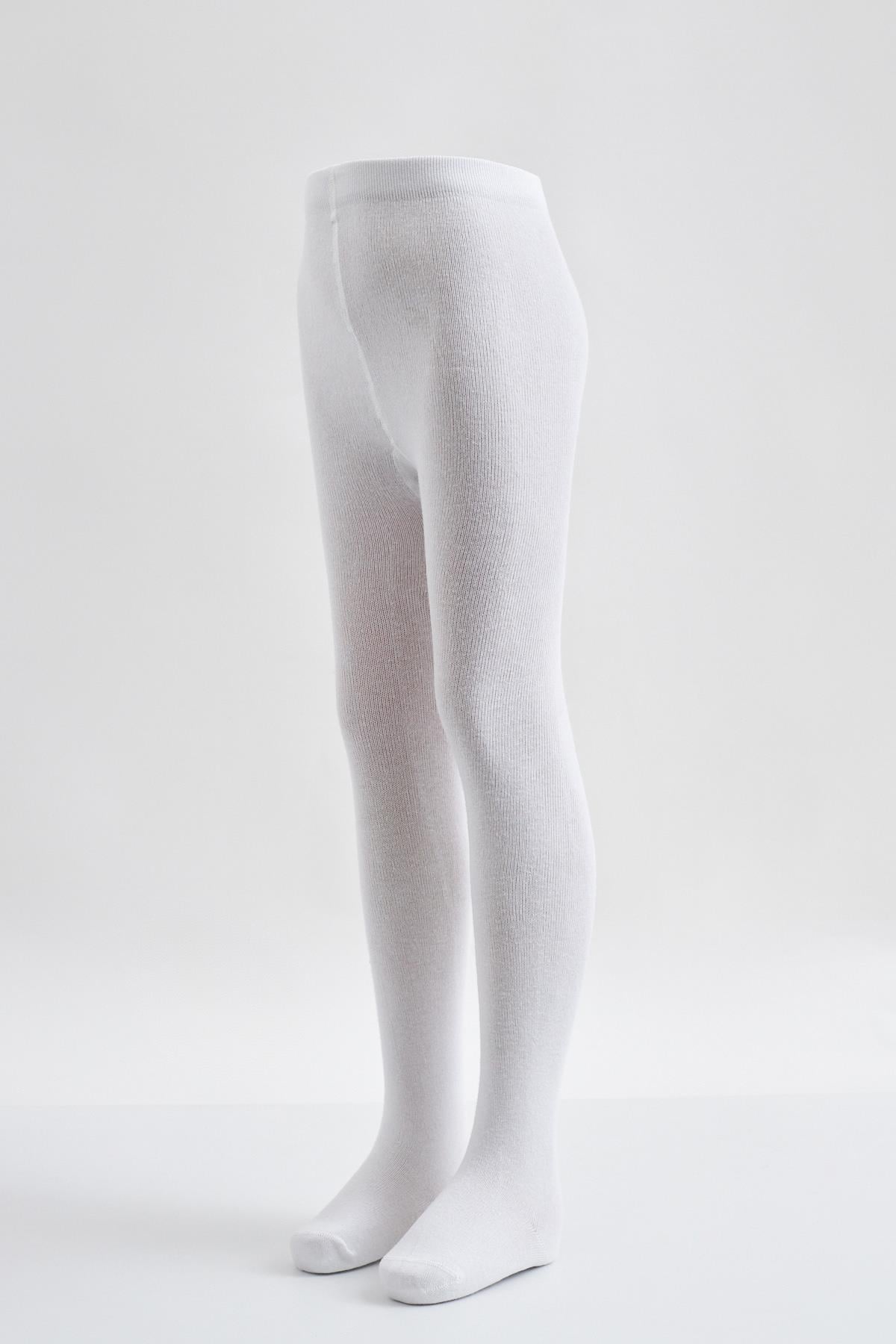 Cotton Basic iÇocuk Külotlu Çorap Beyaz
