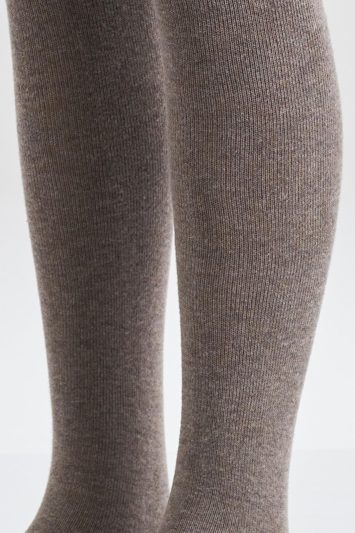 Cotton Basic iÇocuk Külotlu Çorap KAHVE MELANJ