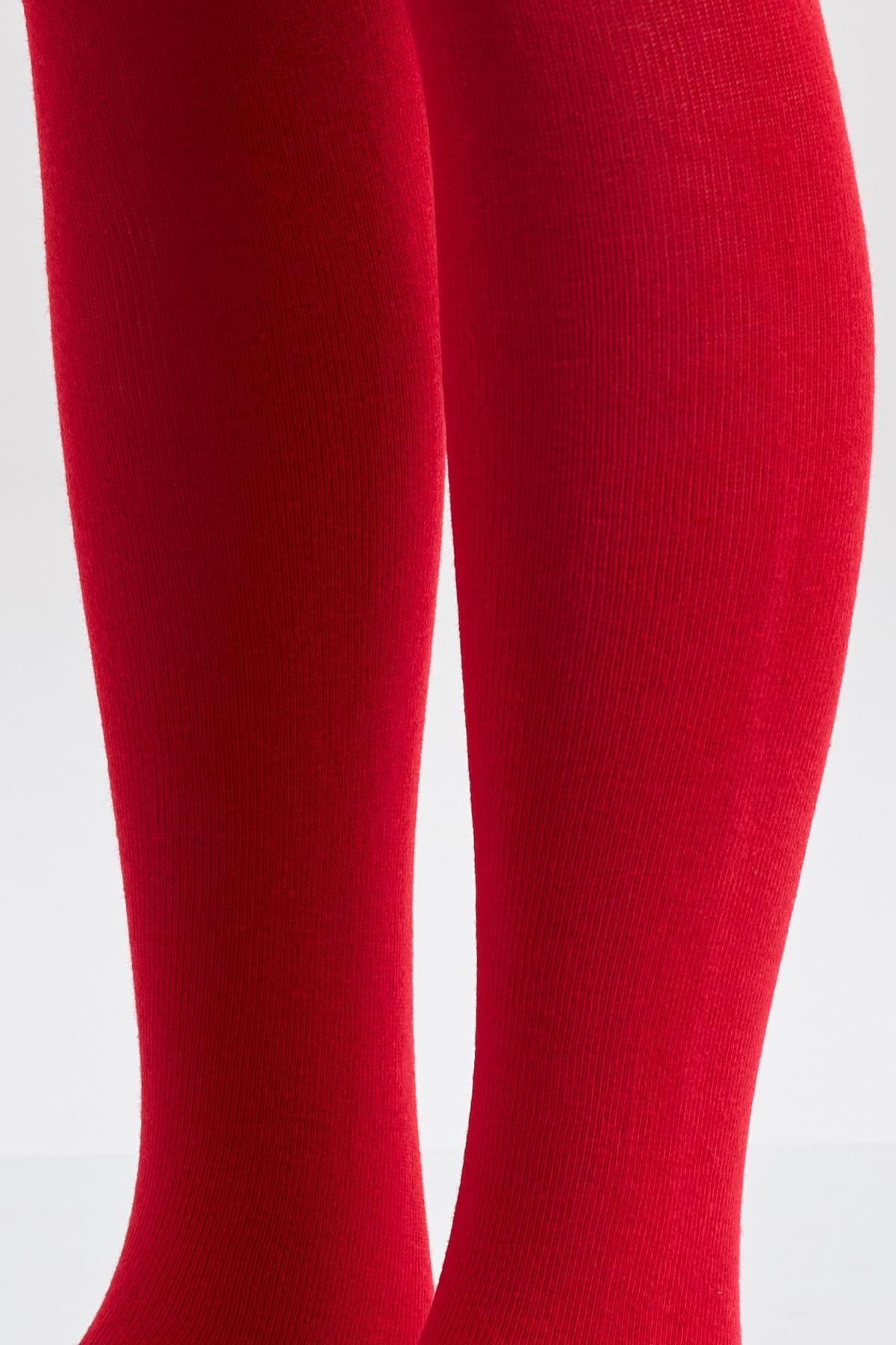 Cotton Basic iÇocuk Külotlu Çorap Kırmızı