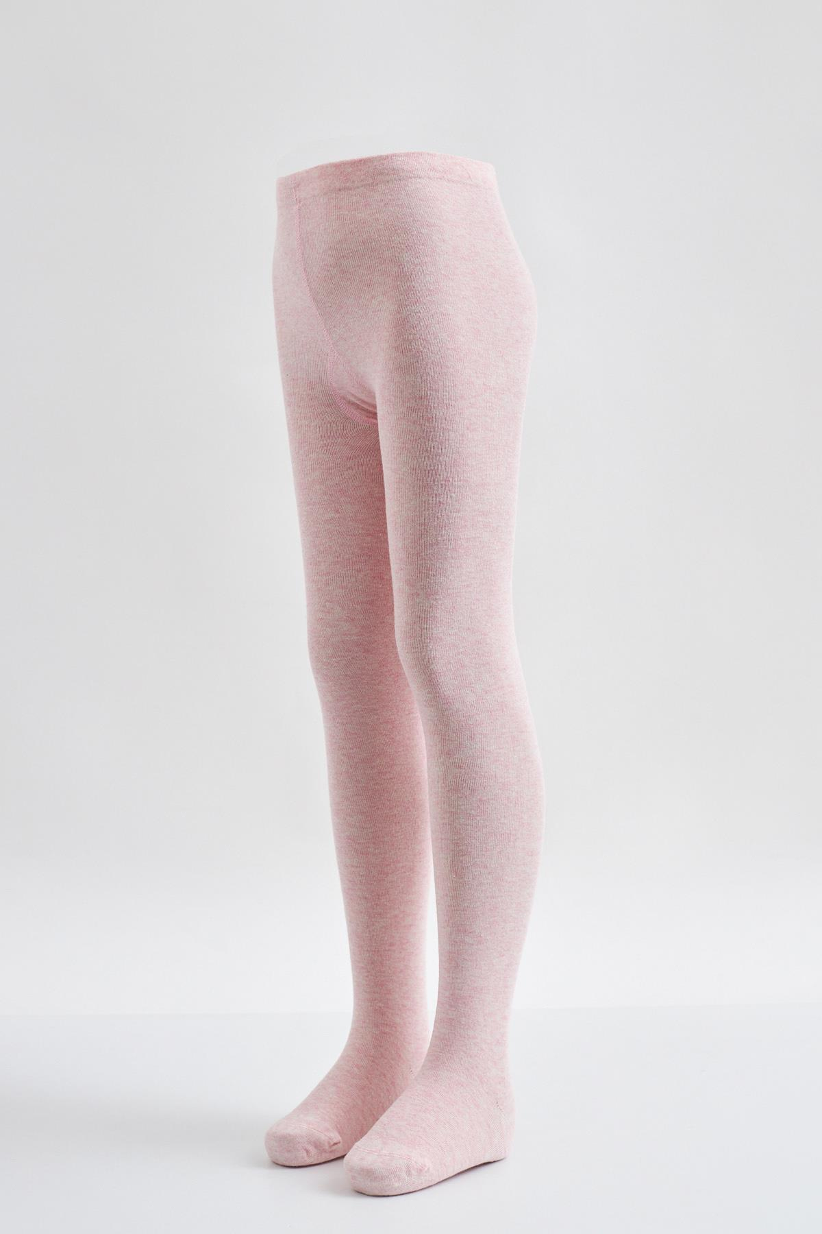 Cotton Basic iÇocuk Külotlu Çorap Pembe Melanj