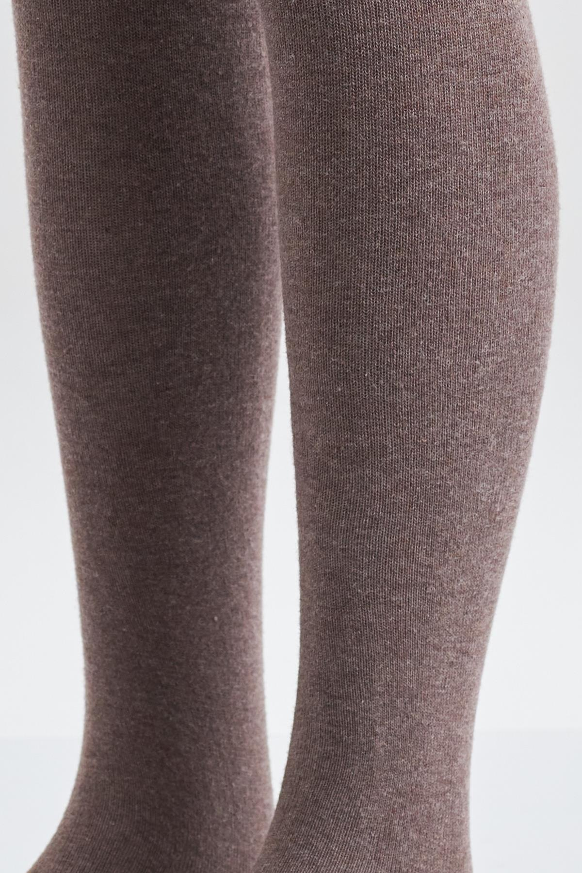 Cotton Basic iÇocuk Külotlu Çorap VİZON