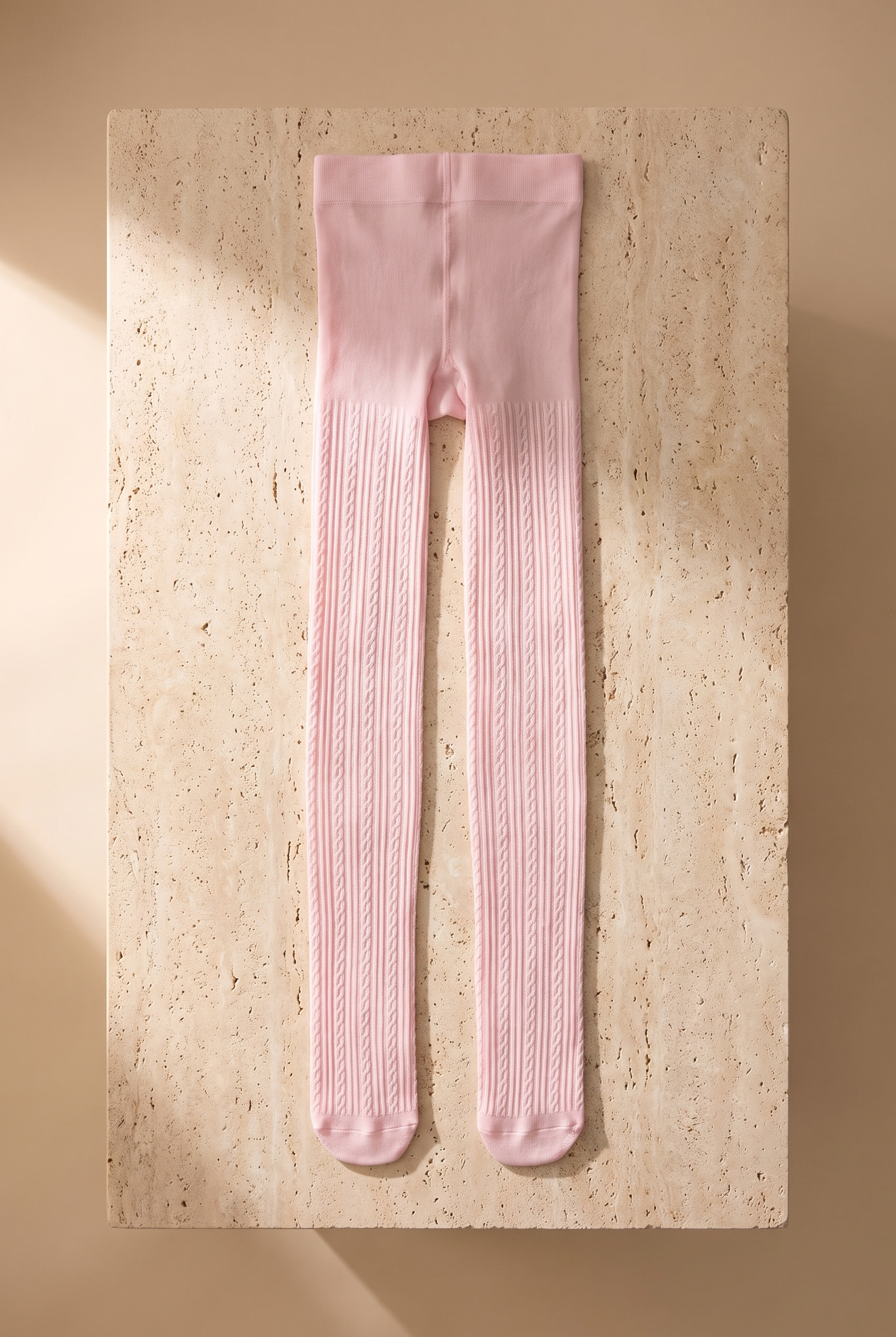 Desenli Çocuk Külotlu Çorap Pembe