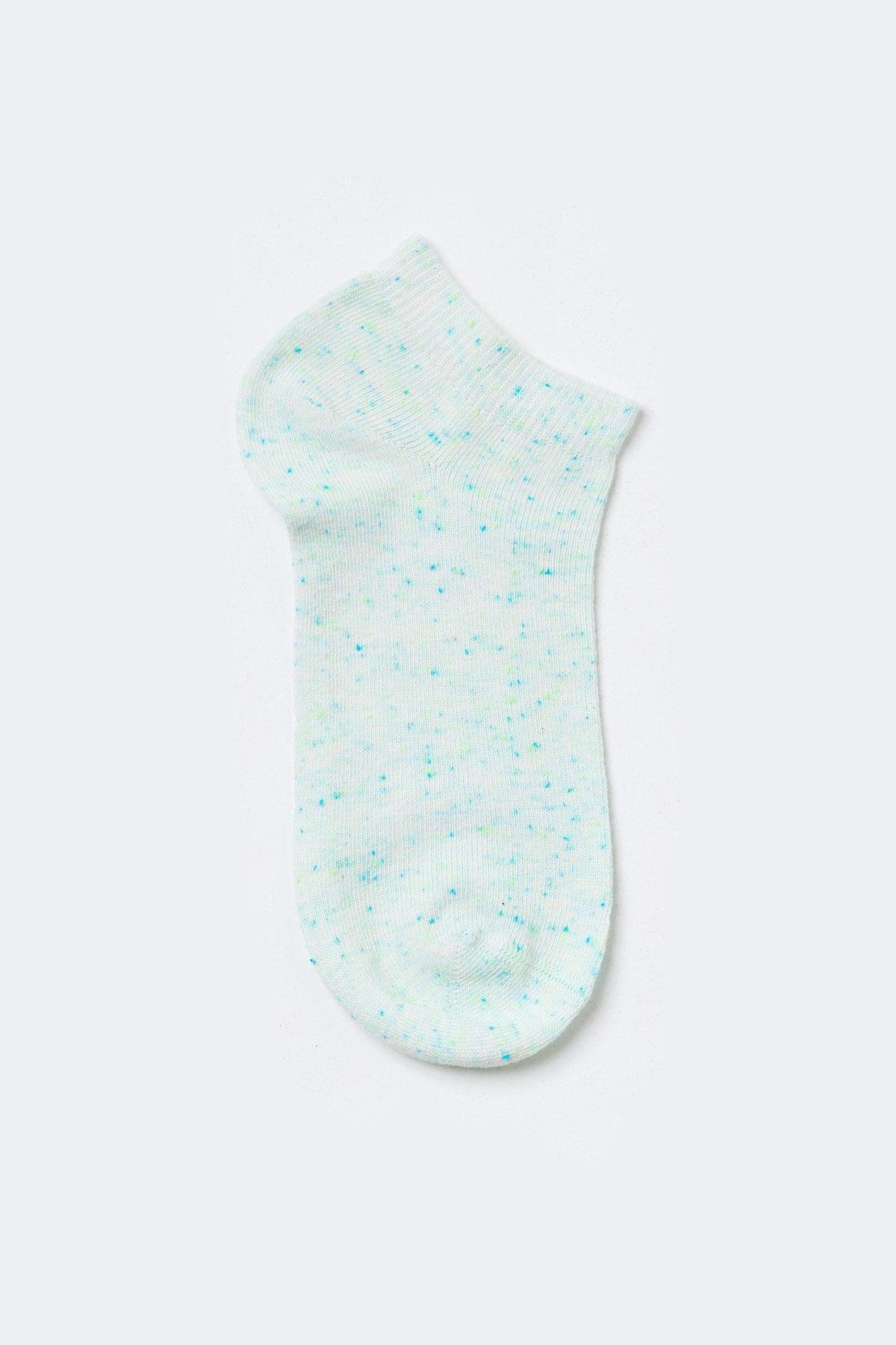 Desenli Unısex Step Çorap Yeşil