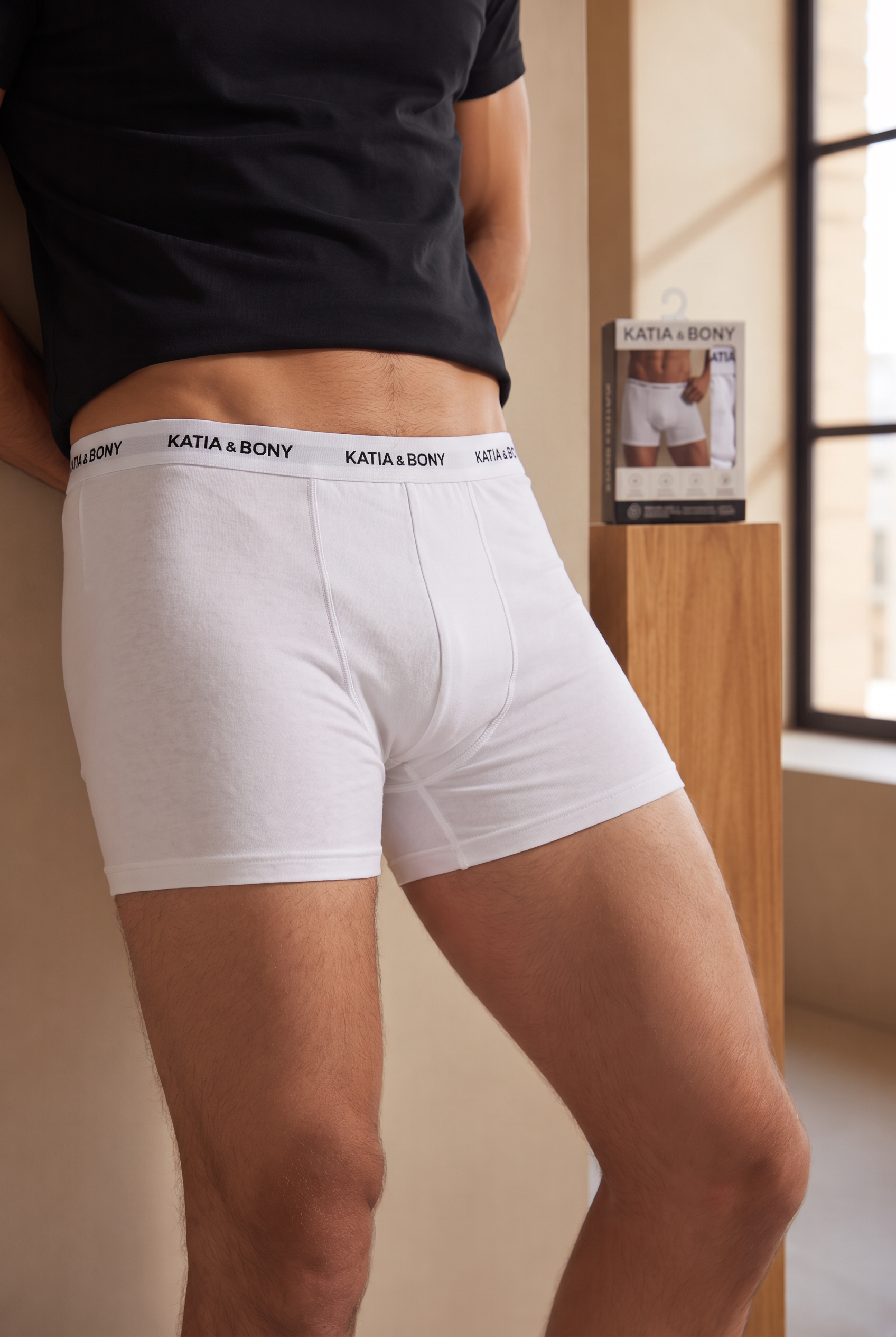 22603M4001 3PCK BASIC KUTULU MODAL ERKEK BOXER Beyaz