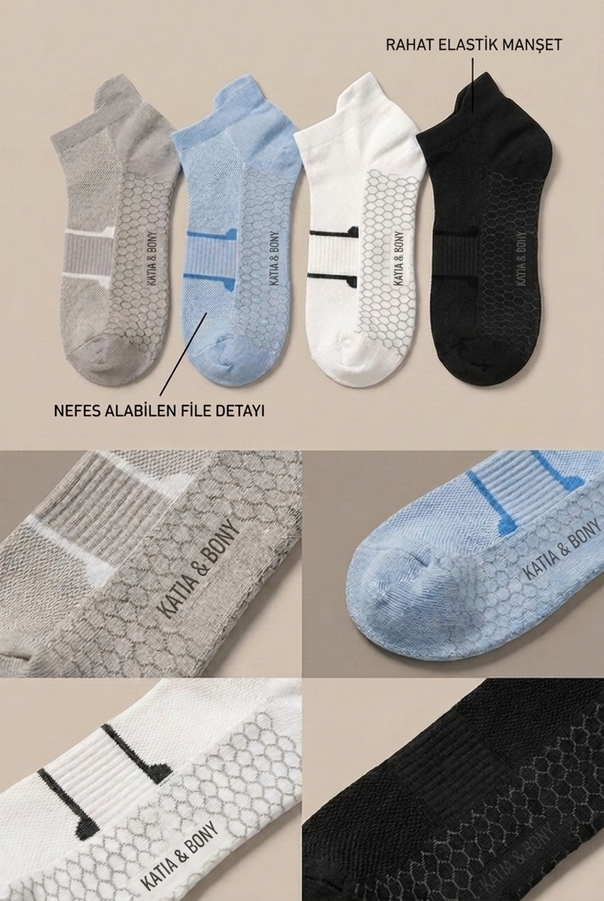 Men's 4-Piece Patterned Step Socks